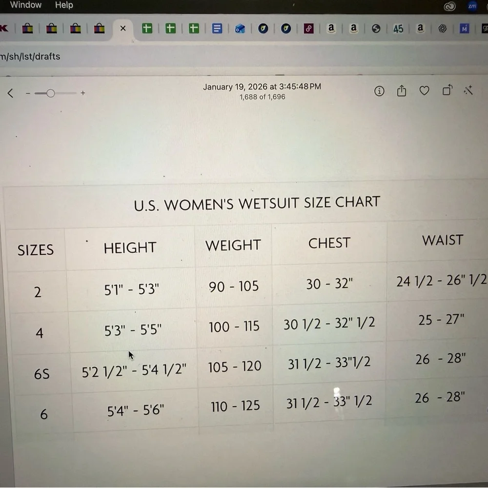 O'Neill Women's Epic 3/2mm Back Zip Full Wetsuit - Size 6 - 3:2 superstretch - Picture 11 of 12